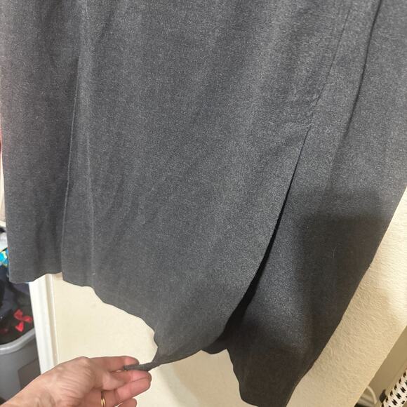 Vintage Ivy Gray Wool Maxi Skirt sz 14 Made In USA Long modest minimalist - Picture 5 of 6